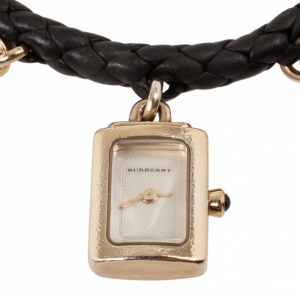 Burberry Gold Plated Charm Bracelet Womens Watch 18 MM