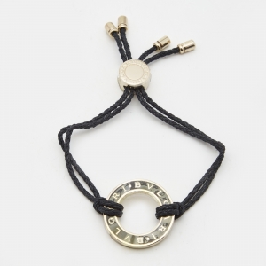 Bvlgari Bvlgari Enamel Gold Tone Adjustable Cord Bracelet
