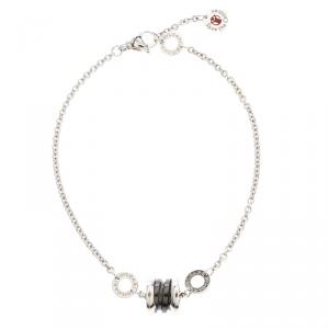 Bvlgari Save the Children Black Ceramic Silver Bracelet