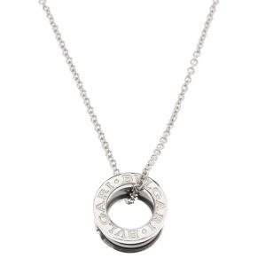 Bvlgari Save the Children Black Ceramic Silver Pendant Necklace
