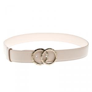 Bvlagri Peach Leather Double Ring Logo Belt Size 110cm