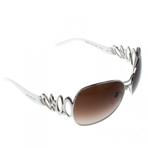 Bvlgari Silver/Brown Gradient 6028-B Oversized Sunglasses