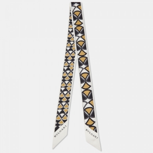 Bvlgari Multicolor Print Silk Diva Dream Bandeau Scarf