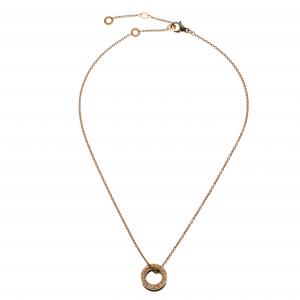 Bvlgari B.Zero1 Black Ceramic 18k Rose Gold Pendant Necklace