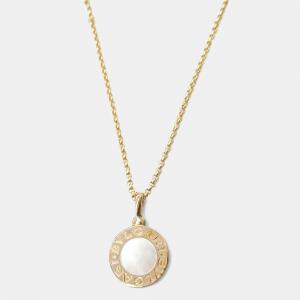 Bvlgari 18K Pink Rose Gold Mother Of Pearl Necklace 