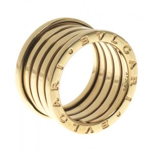Bvlgari B.Zero1 5-Band 18k Yellow Gold Band Ring Size 54