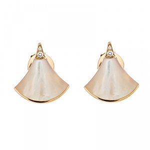 Bvlgari Diva's Dream Diamond 18k Rose Gold Stud Earrings 