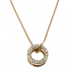 Bvlgari B. Zero 1 18K Three Tone Gold Pendant Necklace 
