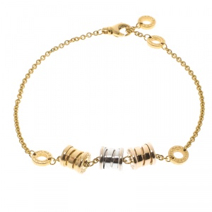 Bvlgari B.zero1 18k Three Tone Gold Element Soft Bracelet