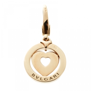 Bvlgari Tondo Heart 18k Yellow Gold Charm