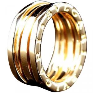 Bvlgari B.Zero1 3-Band 18K Yellow Gold Ring Size 51