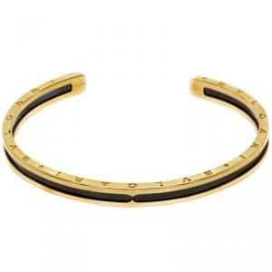 Bvlgari 18K Rose Gold B Zero Cuff & Black Coated Steel Bracelet