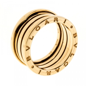Bvlgari B.Zero1 4-Band 18k Yellow Gold Ring Size 59