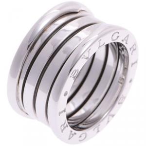 Bvlgari B.Zero1 4-Band 18k White Gold Band Ring Size 51