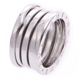 Bvlgari B.Zero1 4-Band 18k White Gold Band Ring Size 52