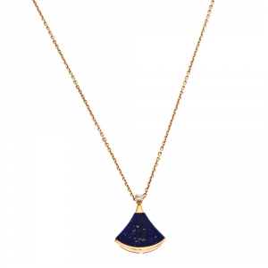 Bvlgari Divas' Dream Diamond Lapis Lazuli 18K Rose Gold Pendant Necklace