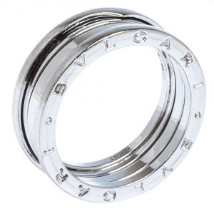Bvlgari B.Zero1 18K White Gold 3-Band Ring Size 65