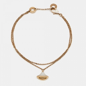 Bvlgari Divas' Dream Mother of Pearl 18k Rose Gold Charm Bracelet SM