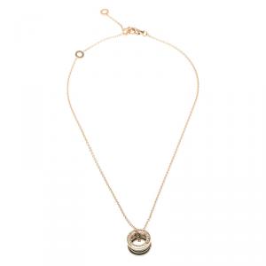 Bvlgari B.Zero1 Black Ceramic Gold Pendant Necklace
