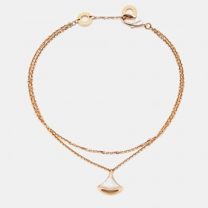 Pre Owned Bvlgari Divas' Dream Mother of Pearl 18k Rose Gold Bracelet ML