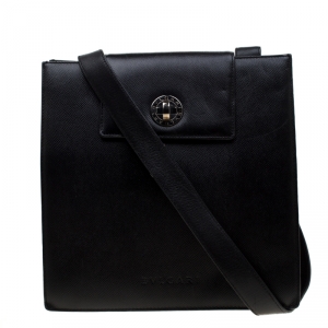 Bvlgari Black Leather Shoulder Bag