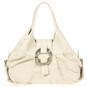 Bvlgari Beige Leather Chandra Hobo