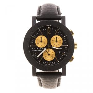 Bvlgari Black Carbongold Chronograph BB38CLCH Limited Edition Women's Wristwatch 38MM