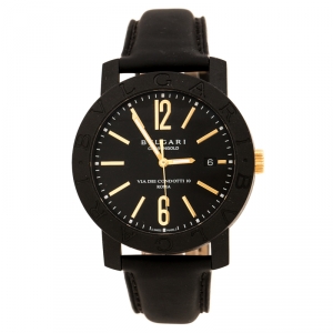 Bvlgari Black Carbongold Via Dei Condotti 10 Roma Women's Wristwatch 40 mm