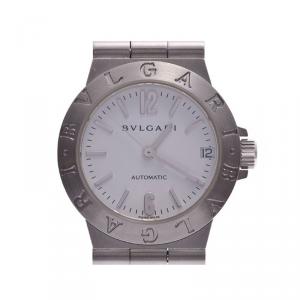 Bvlgari White Stainless Steel Diagono LCV29S Women's Wristwatch 29 MM