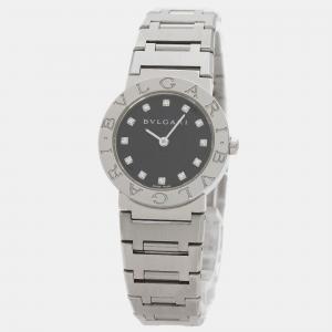 Bvlgari Black Stainless Steel Bvlgari Bvlgari BB26SS/12 Quartz Women's Wristwatch 26 mm