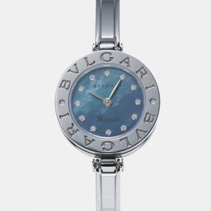 Bvlgari Blue Diamond Stainless Steel B.Zero1 BZ22S Quartz Women's Wristwatch 22 mm