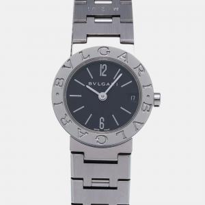 Bvlgari Black Stainless Steel Bvlgari Bvlgari BB23SS Quartz Women's Wristwatch 23 mm