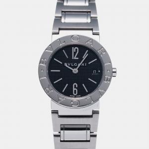 Bvlgari Black Stainless Steel Bvlgari Bvlgari BB26SS Quartz Women's Wristwatch 26 mm