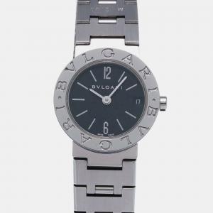 Bvlgari Black Stainless Steel Bvlgari Bvlgari Quartz Women's Wristwatch 23 mm