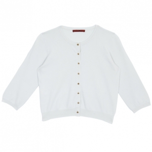 Carolina Herrera White Knit Cardigan XS