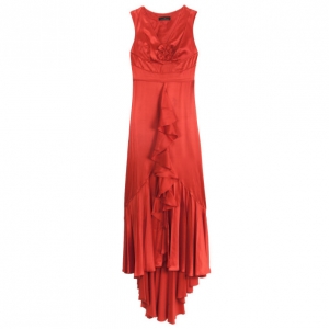 Carolina Herrera Red Silk Gown M