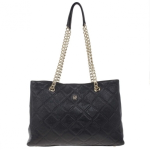 Pre Owned Carolina Herrera Black Quilted Shopper Tote