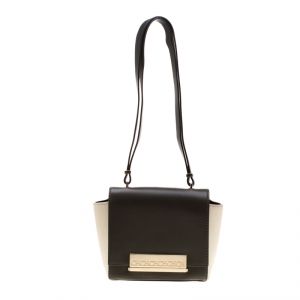 Pre Owned Carolina Herrera Tri Color Leather Shoulder Bag