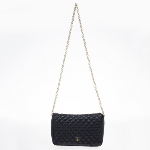 Pre Owned Carolina Herrera Black Quilted Flap Bag