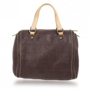 Pre Owned Carolina Herrera Brown Andy Boston Bag