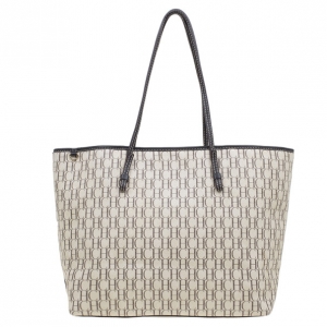 Pre Owned Carolina Herrera Monogram Canvas Shopper Tote