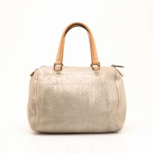 Pre Owned  Carolina Herrera Metallic Andy Boston Bag  