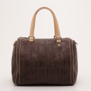 Pre Owned Carolina Herrera Brown Andy Boston Bag