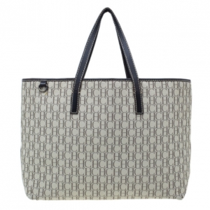 Pre Owned Carolina Herrera Monogram Canvas Shopper Tote