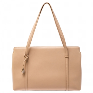 Cartier Beige Leather Cabochon Tote 