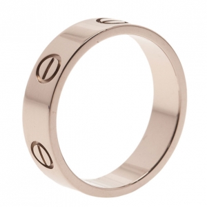 Pre Owned Cartier Love 18K White Gold Ring Size 59