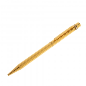 Pre Owned Cartier Must de Cartier Trinity Textured Gold Plated ST150152 Ballpoint Pen