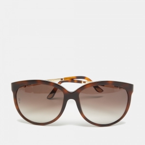 Cartier Brown Tortoise Gradient 6229939 Cat Eye Sunglasses 