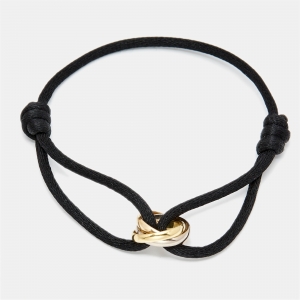 Cartier Trinity 18k Three Tone Gold Adjustable Cord Bracelet