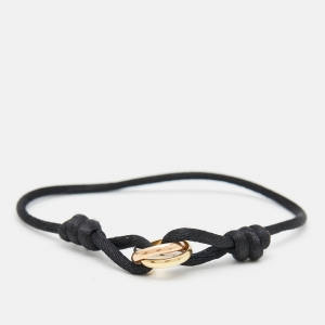 Cartier Trinity 18k Three Tone Gold Adjustable Cord Bracelet